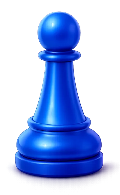 Blue game pawn