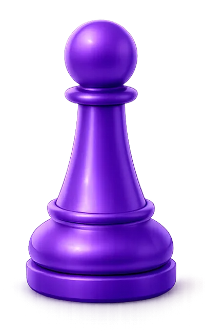 Purple game pawn